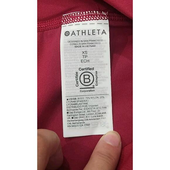 NWOT Athleta Elation Yoga Pants High Rise Coffeeberry Red Joggers Size XS - Picture 8 of 10